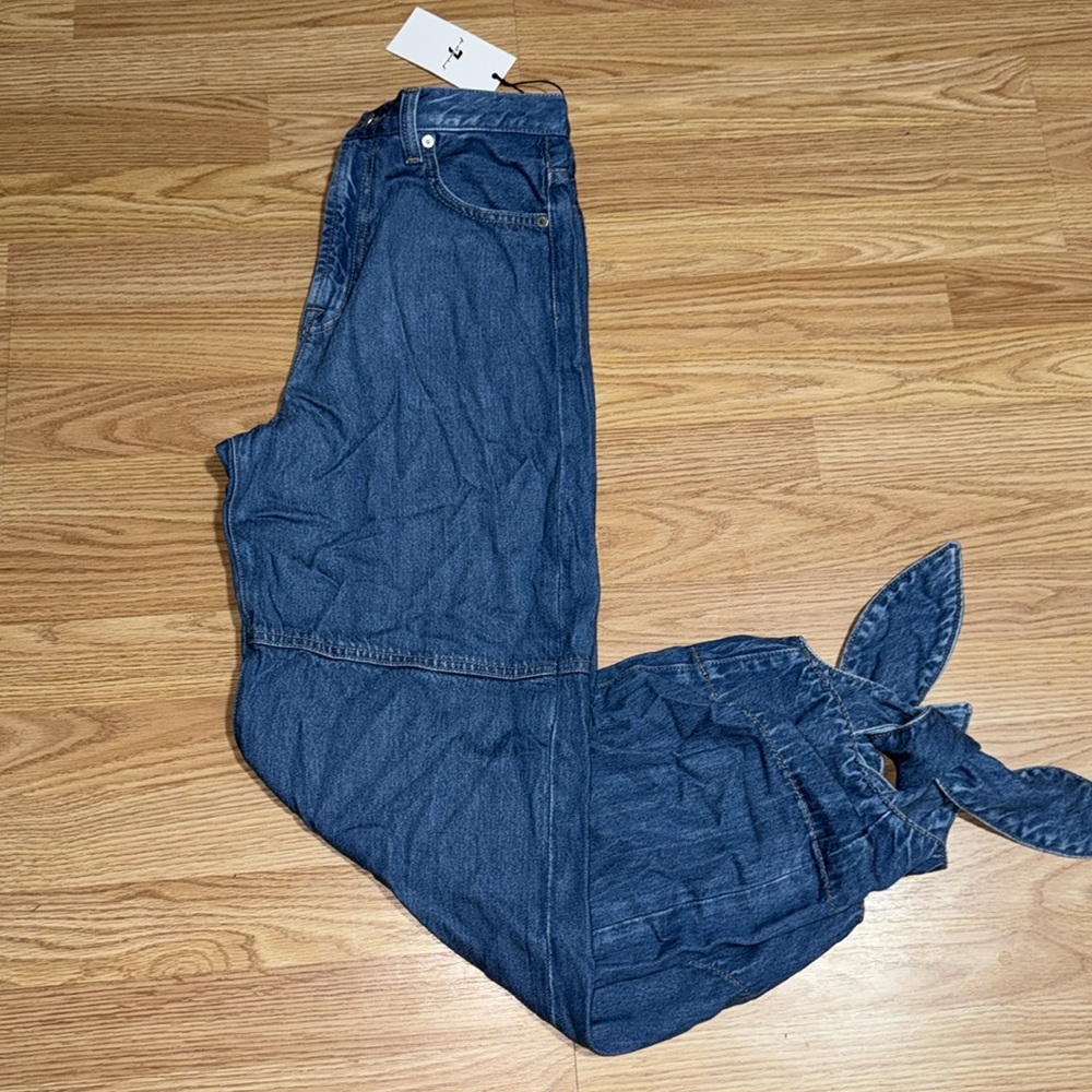 NWT 7 For All ManKind Tapered Ankle Tie Jeans Size 27 - Picture 4 of 8